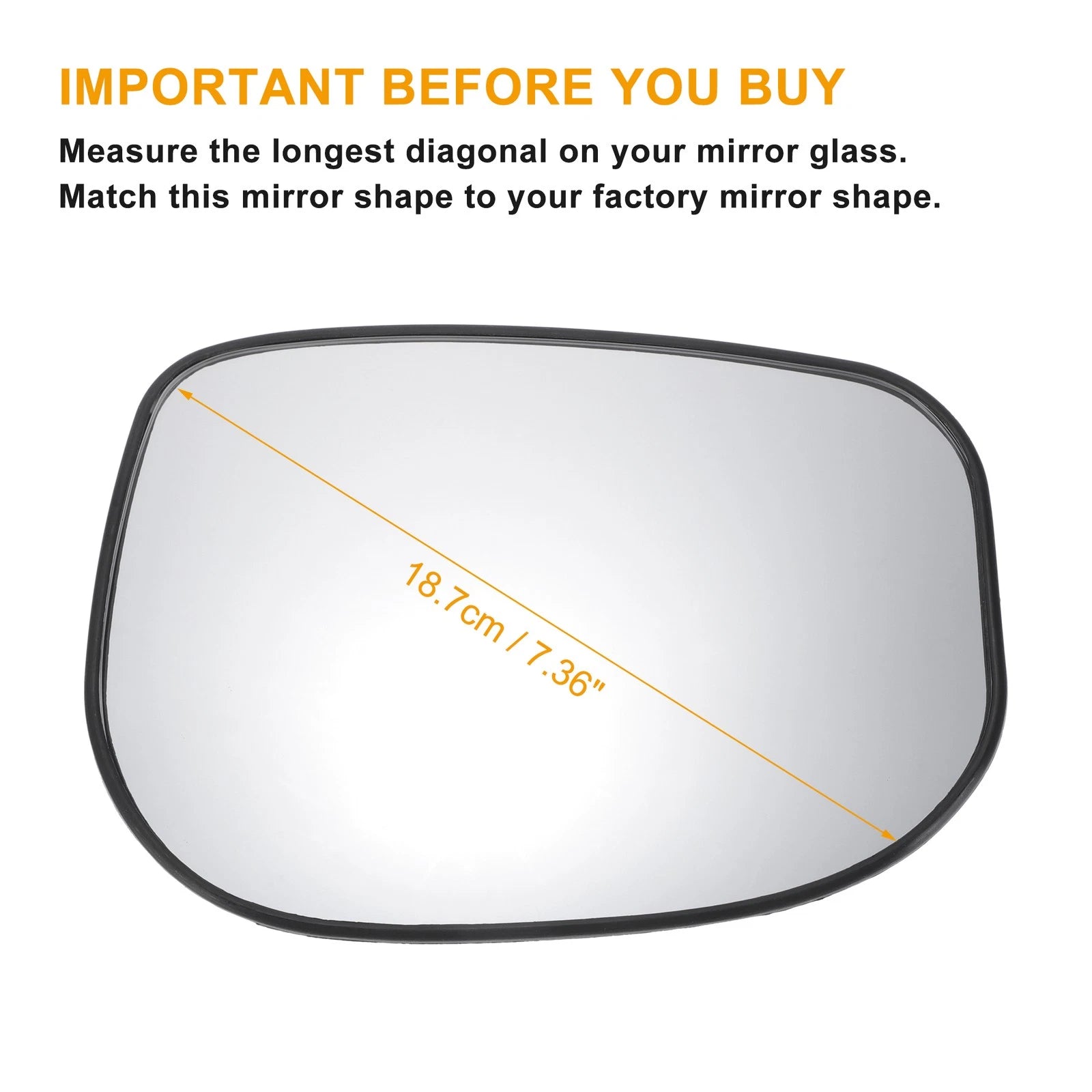 Heated Right Side White Mirror Glass for Honda Jazz (2008–2015)