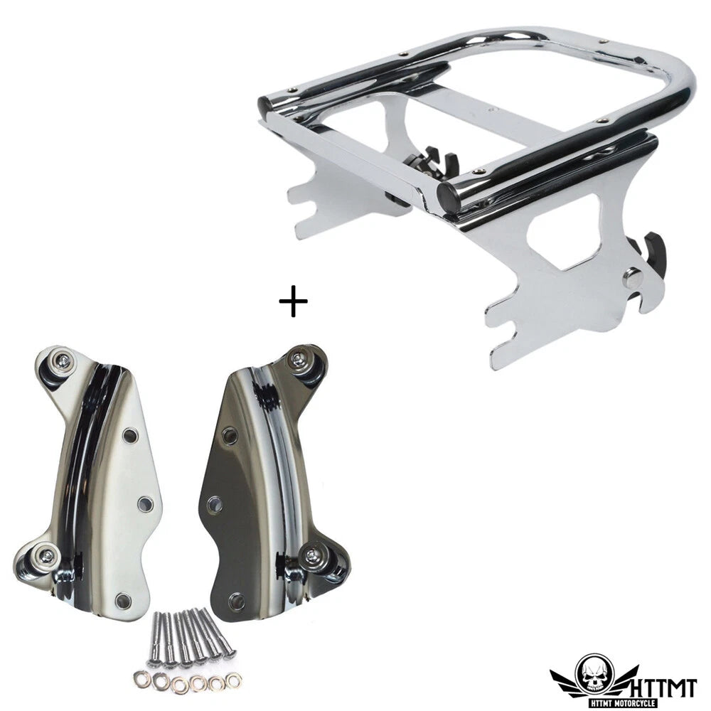 Detachable Two-up Tour Pak Luggage Rack w/ Mounting for Harley Touring (2014-2021)