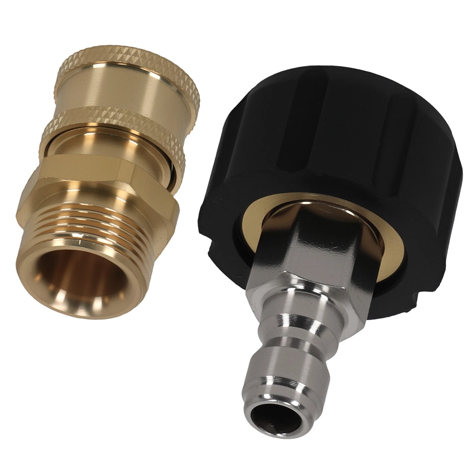 2X Brass M22 to 1/4" Quick Connect Adapter for Pressure Washer (5000 PSI)