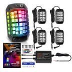 Set of 4 RGB LED Rock Lights for Jeep Off-Road