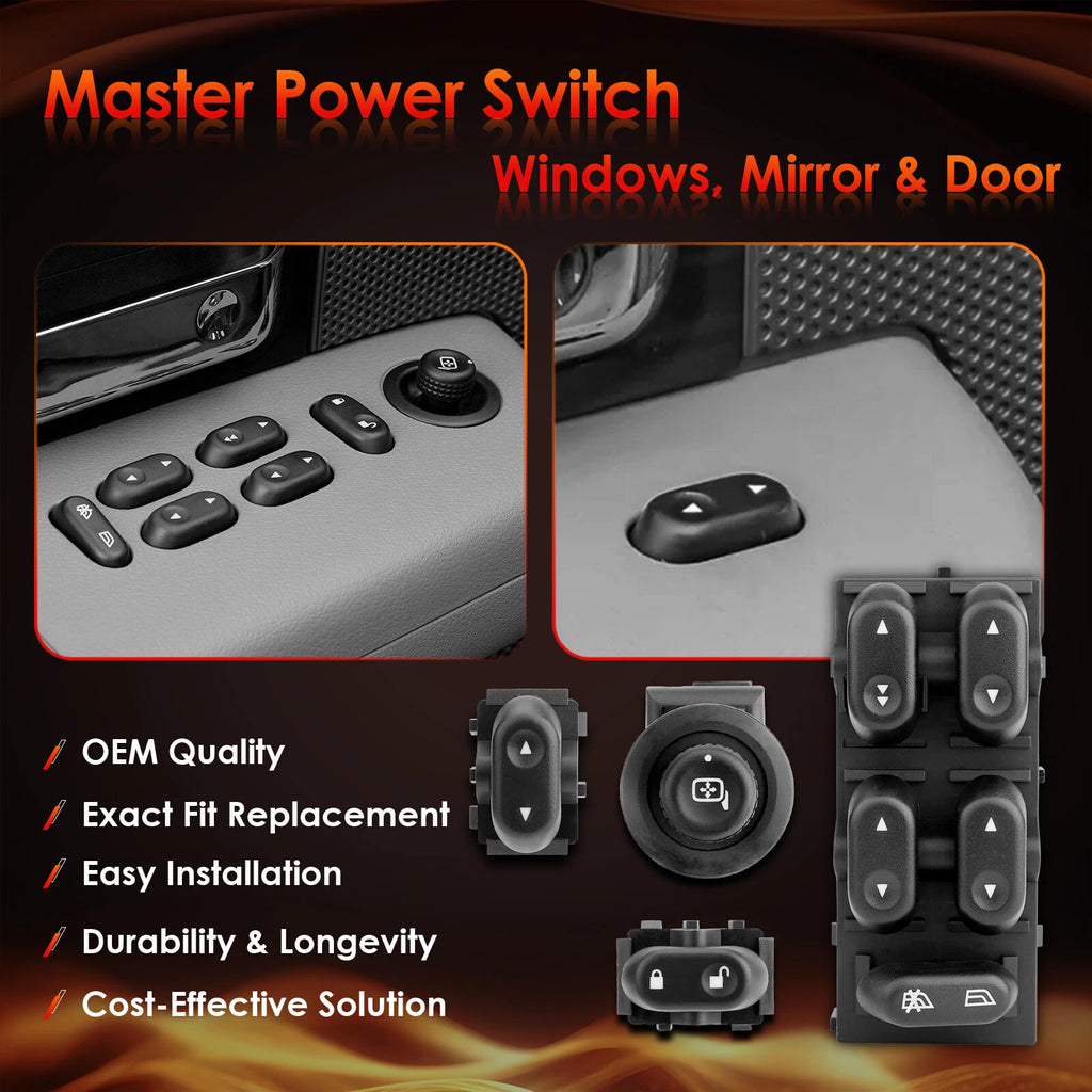 Power Window Mirror Door Lock Switch for Ford F-150, Lincoln Mark LT (2004-2008)