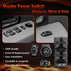 Power Window Mirror Door Lock Switch for Ford F-150, Lincoln Mark LT (2004-2008)