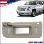 Sun Visor Gray Driver Side for Chevrolet Avalanche Silverado Sierra Tahoe (2007–2014)