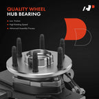 Pair Front Steering Knuckle & Hub Bearing for Chevrolet Silverado (2007-2019)