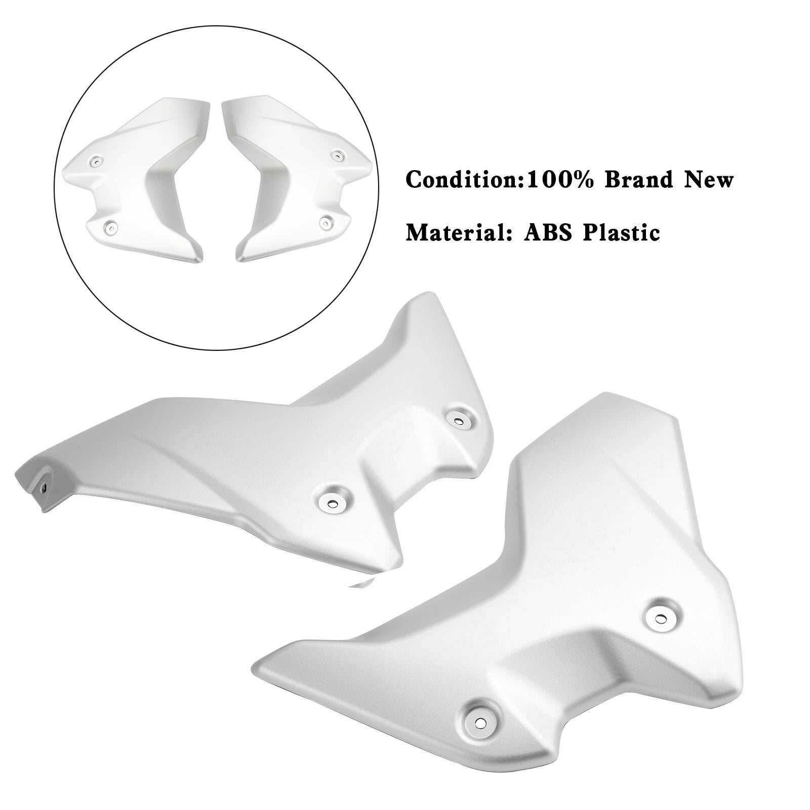 Side Frame Fairing Cowl Guards Radiator Cover for BMW R1250GS (2018–2023) Silver