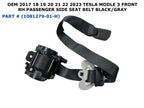 Front Right Side Seat Belt for Tesla Model 3 (2017–2023) 1081279-01-H, Black