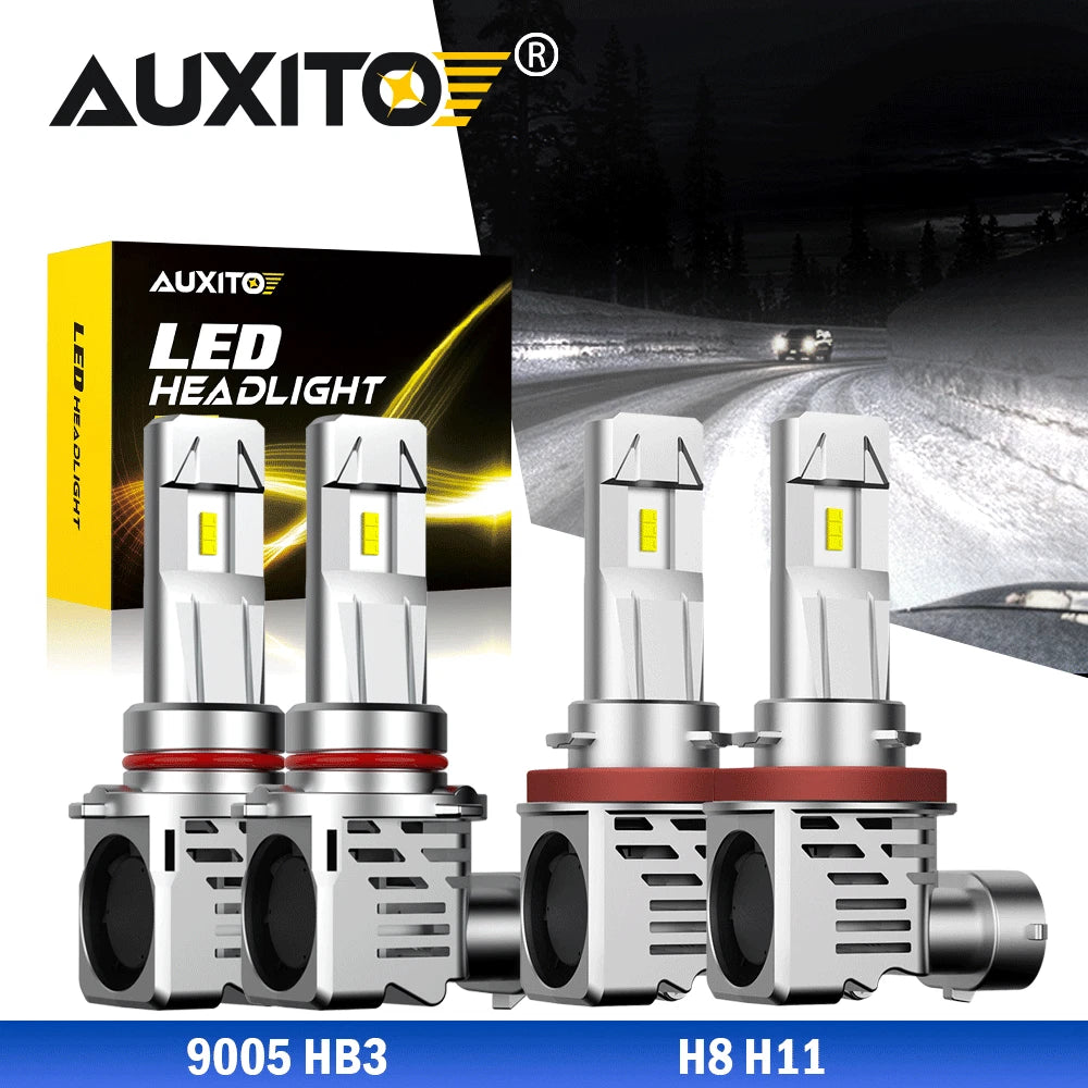 Set of 4 9005 H11 LED Headlight Kit 240W 48000LM Hi/Lo Beam Bulbs (2010–2023)