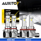 Set of 4 9005 H11 LED Headlight Kit 240W 48000LM Hi/Lo Beam Bulbs (2010–2023)