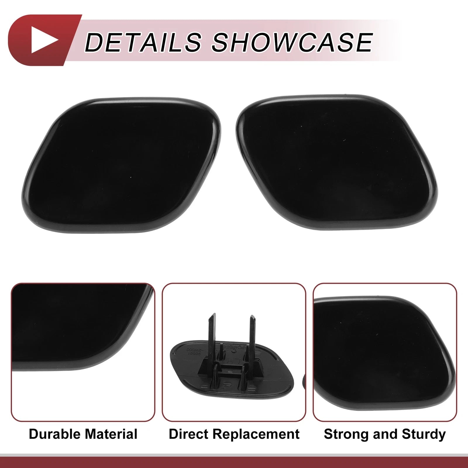 Headlight Washer Nozzle Cover Cap for Hyundai Santa Fe (2013–2018) 986812W000