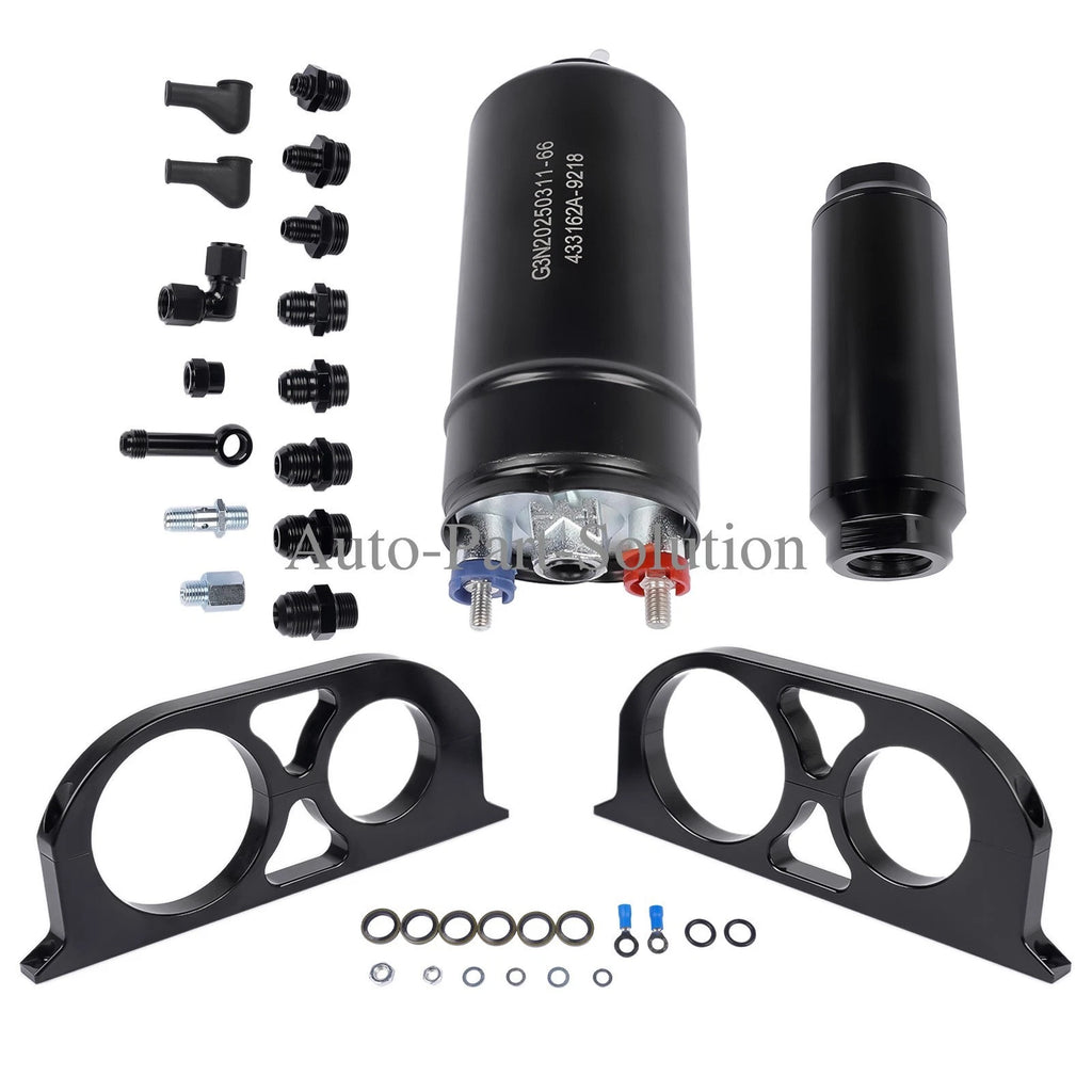 380LPH Universal Fuel Pump with Bracket Kit & Filter for Various Models