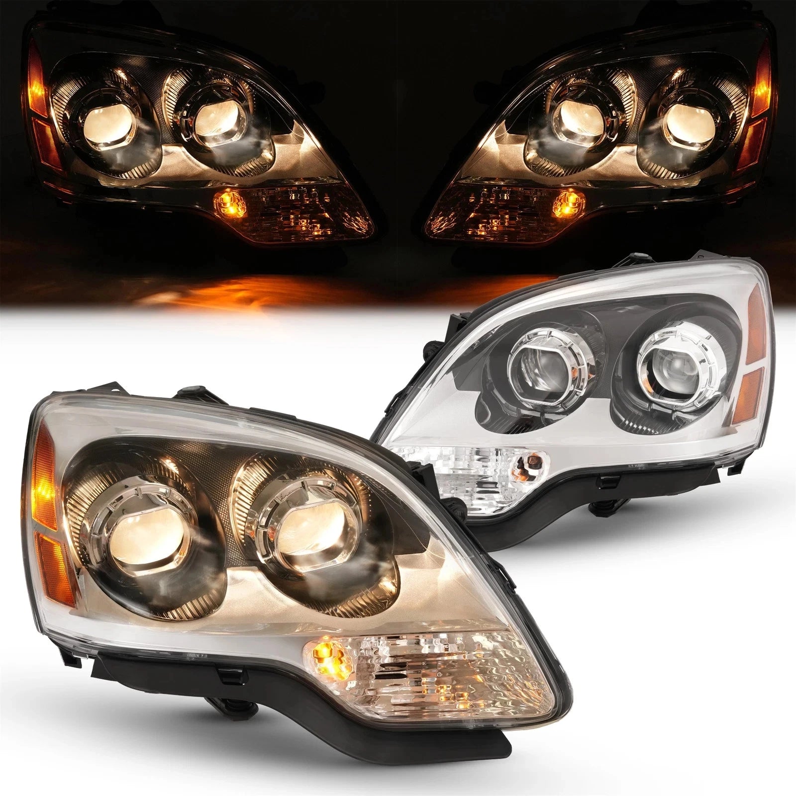 Projector Halogen Headlights for GMC Acadia (2007–2012) - Pair