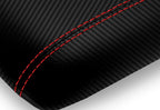 Console Lid with Cupholder Cover for Ford Ranger (2000–2006) Carbon Fiber Red Stitch