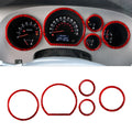 5Pcs Red Carbon Fiber Speedometer Cover Trim for Toyota Tundra (2007-2013)