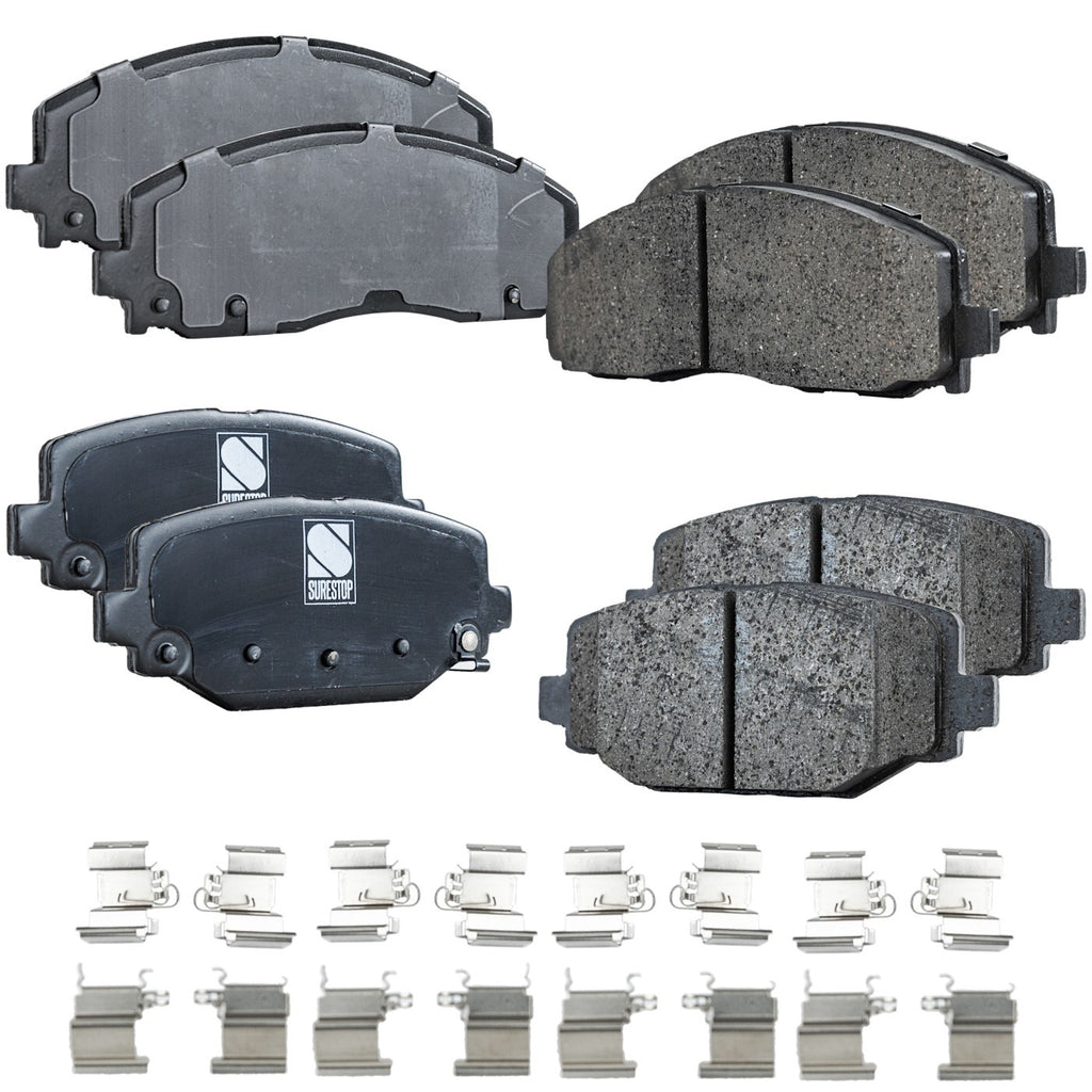 Set of 4 Ceramic Brake Pads for Dodge Grand Caravan (2012–2020)