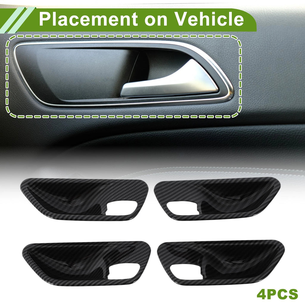 Set of 4 Interior Door Handle Bowl Cover Trim for BMW 3 Series (2013–2018) ABS