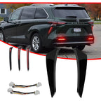 LED Rear Bumper Tail Lights for Toyota Sienna (2021–2023) Smoked