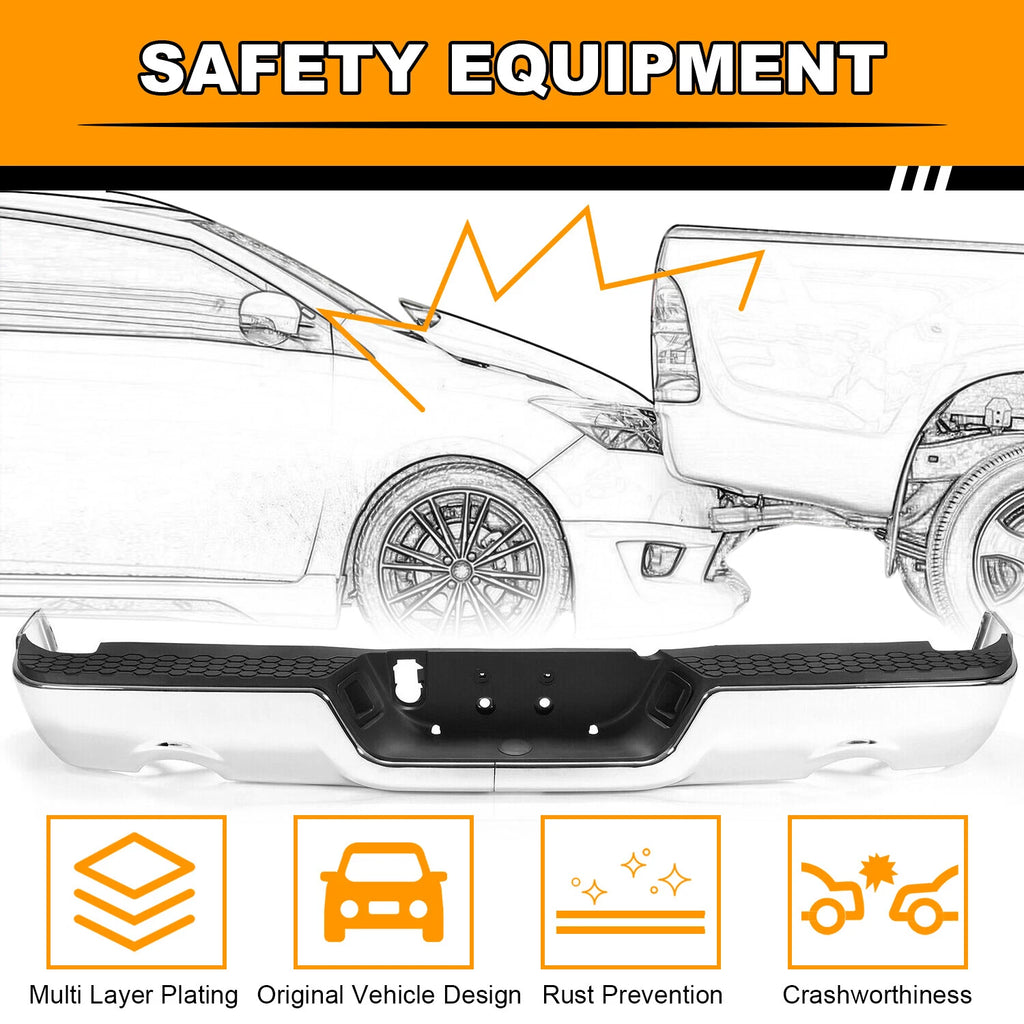 Rear Step Bumper for Dodge Ram 1500 (2009–2018, 2019–2023 Classic) W/ Dual Exhaust