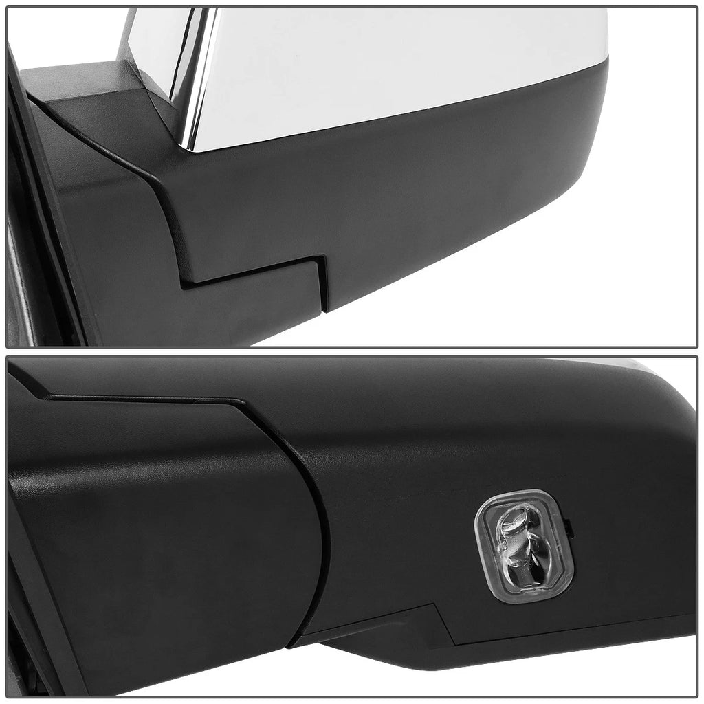 Left Powered Heated Towing Mirror Chrome for Chevy Silverado/GMC Sierra (2014–2018)