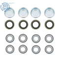 Set of 4 Trailer Boat Axle Kits w/ 4 on 4" Bolt Idler Hub & BT8 Spindle