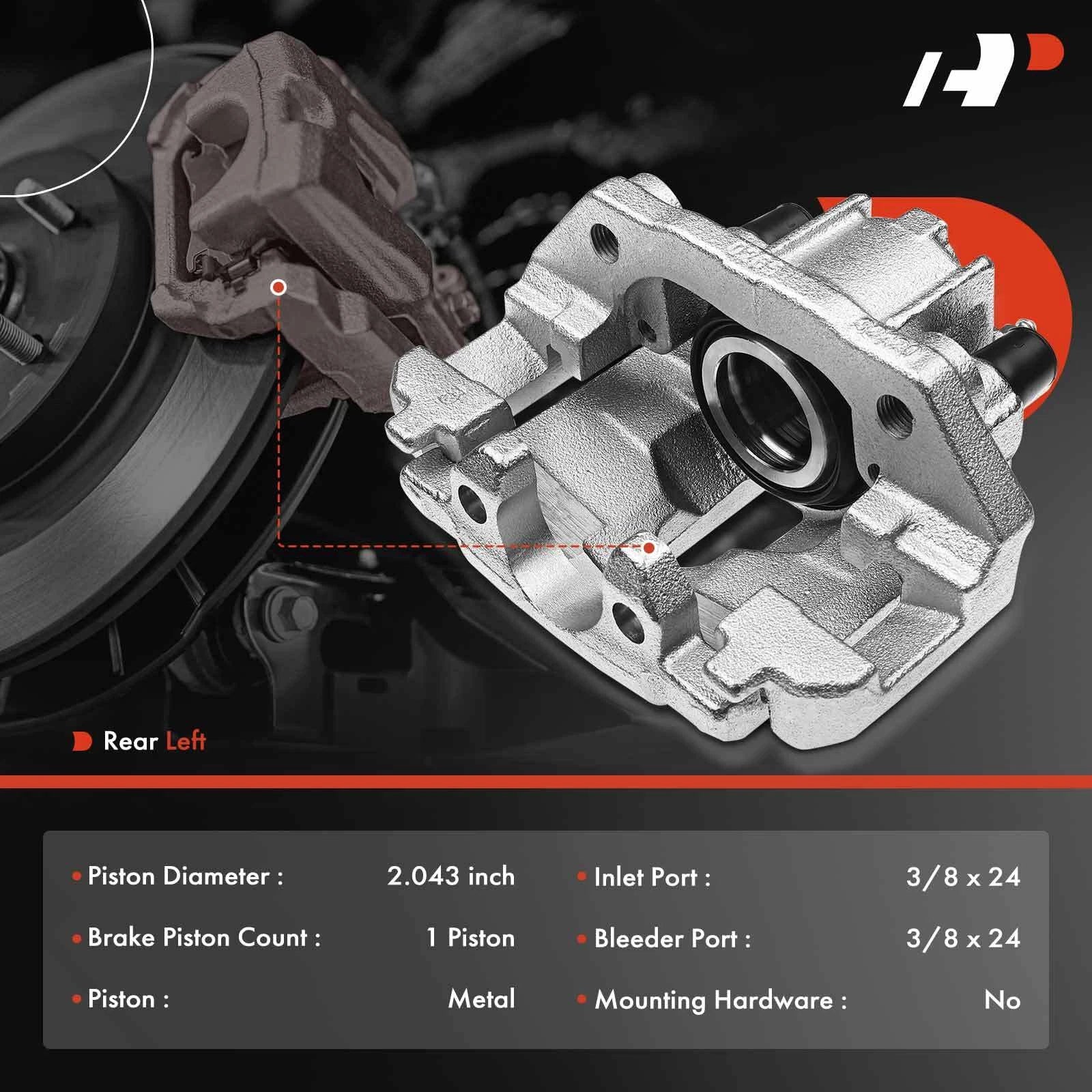 Rear Left Brake Caliper with Bracket for Ford Expedition (2003-2006)