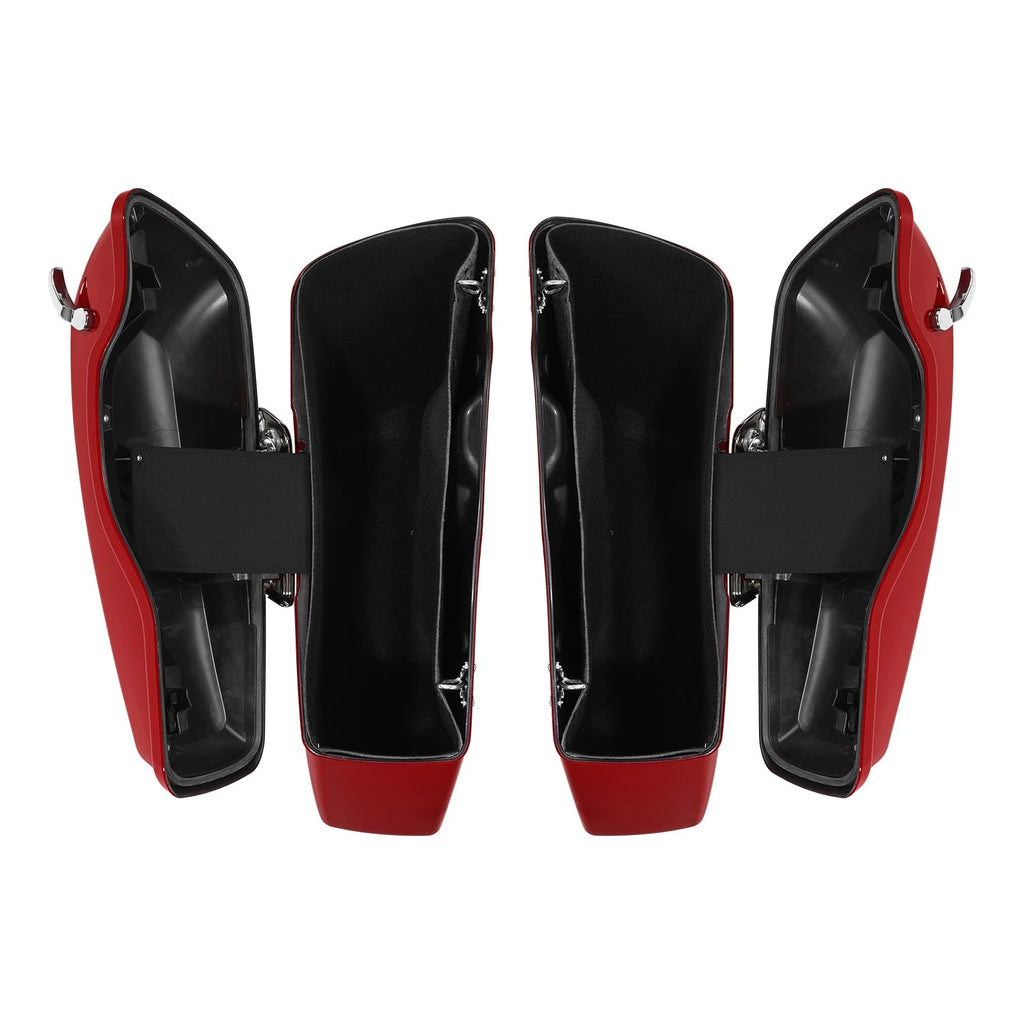 Hard Saddlebags for Harley Street Road Glide (2014–2023) Billiard Red/Vivid Black