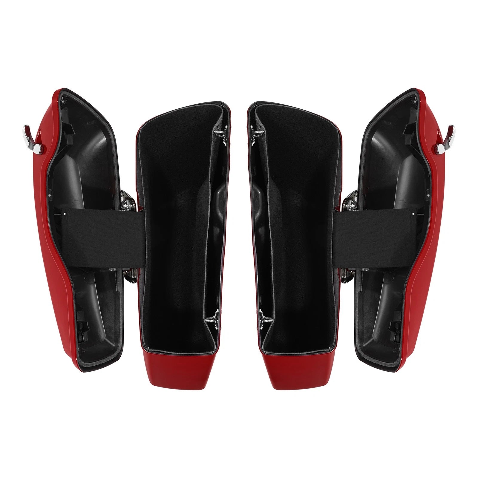 Hard Saddlebags for Harley Street Road Glide (2014–2023) Billiard Red/Vivid Black
