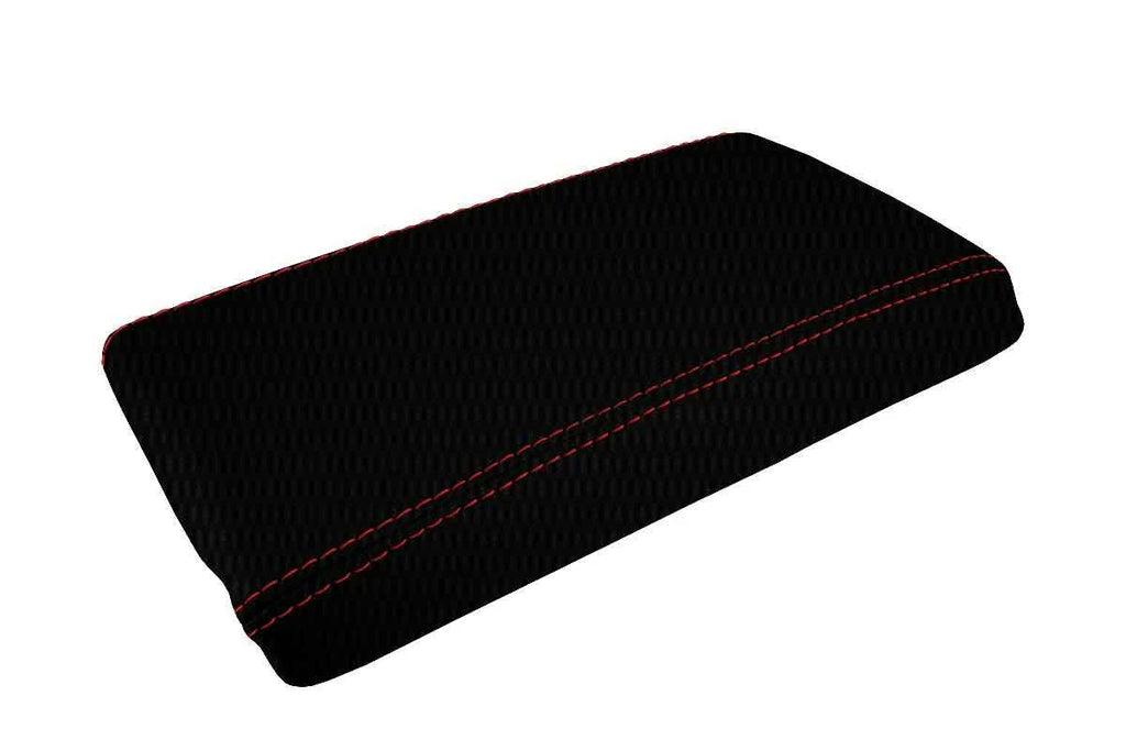Carbon Fiber Console Lid Cover for Nissan 300ZX Z32 (1990–1996) Red Stitch