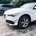 Gloss Black Front Bumper Fin Canards Splitter for Alfa Romeo Stelvio (17–25)