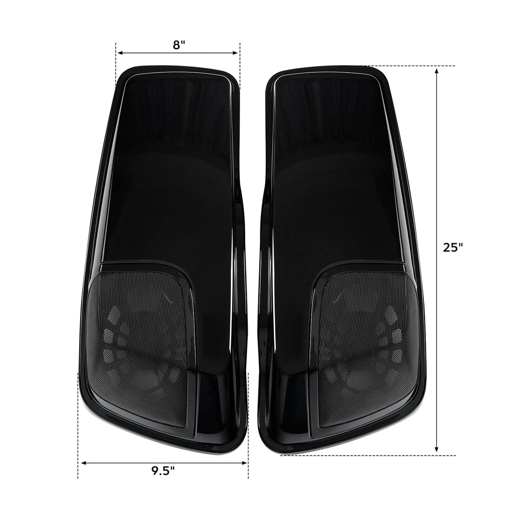 Saddlebag Lids with 5" x 7" Speaker Cutouts for Harley Touring FLT FLH FLHTCU (2014–Present)