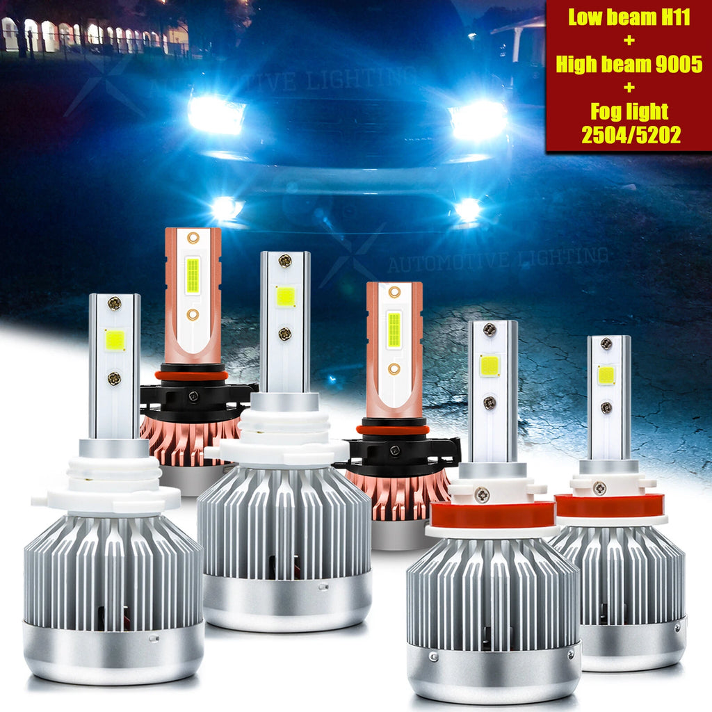8000K LED Headlight Fog Driving Light Bulbs for Dodge Durango (2011–2013)
