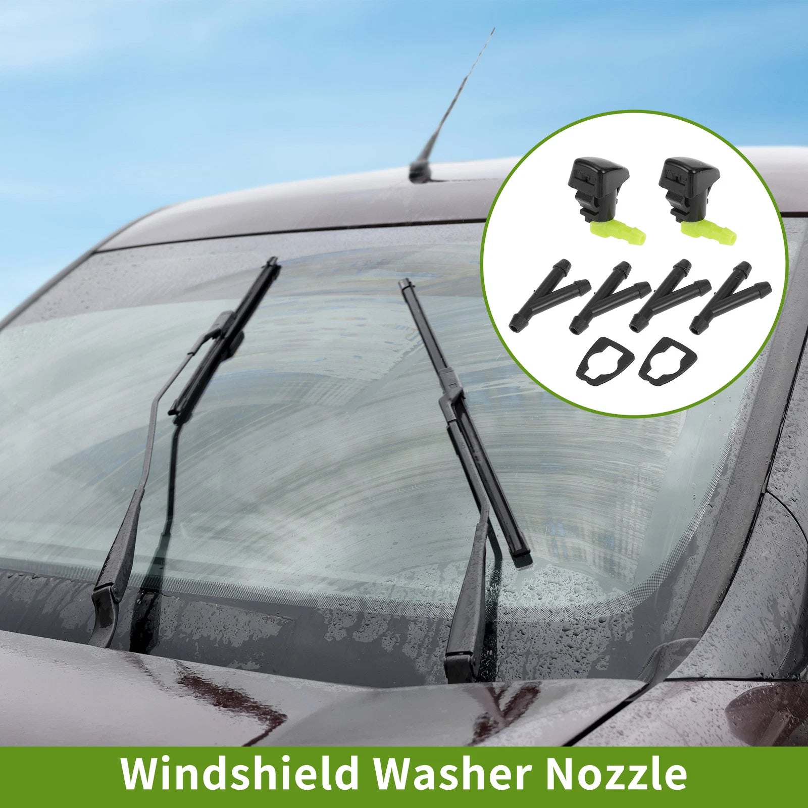 Windshield Washer Nozzle with Hose Connector for Chevy 