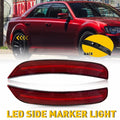 Set of 2 Red Lens Rear Bumper Side Marker Lights for Chrysler 300 (2015–2023)