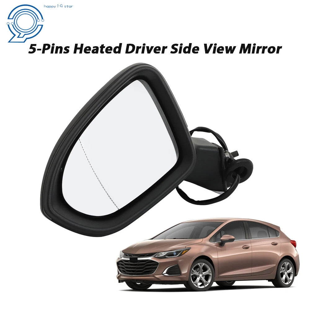 Left Heated Side View Mirror for Chevy Cruze (2016–2019)