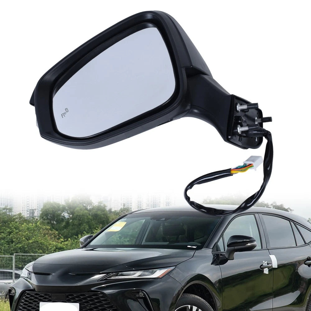 Left Driver Side Mirror for Toyota Venza (2021–2024) Blind Spot, Turn Signal