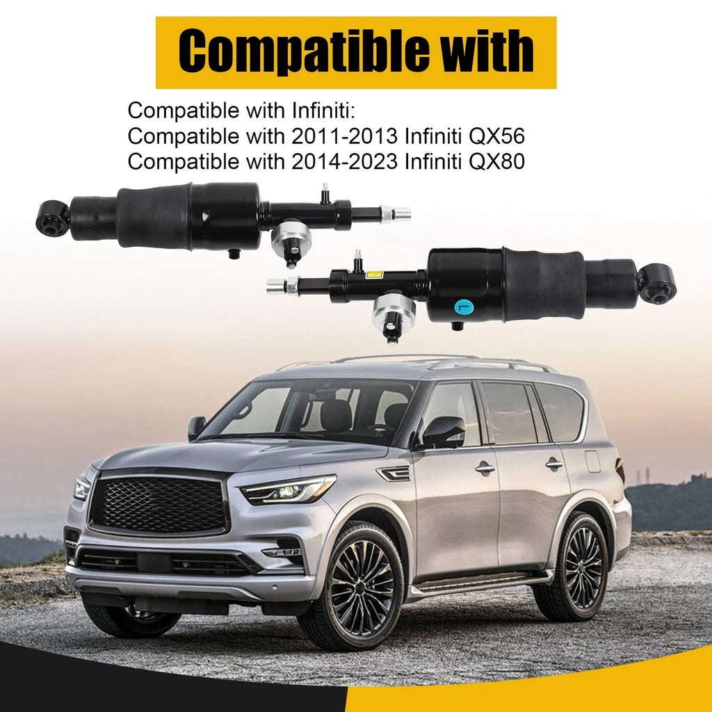 Pair Rear Air Suspension Shock Struts for Infiniti QX56 QX80 (2011–2021)