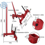 49" 3 Point Hay Bale Spear Trailer Hitch Receiver for Lift Cat 1