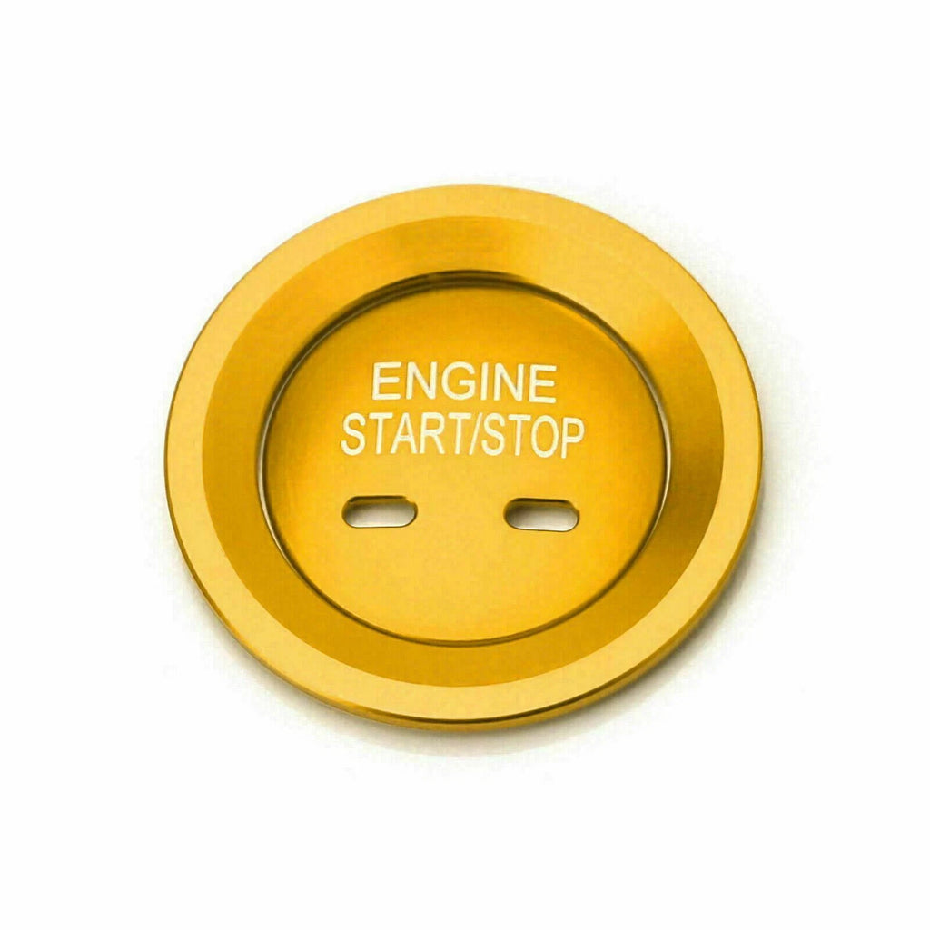 Keyless Ignition Switch Start Gold Trim Cover for Chevy GMC (2007-2013)