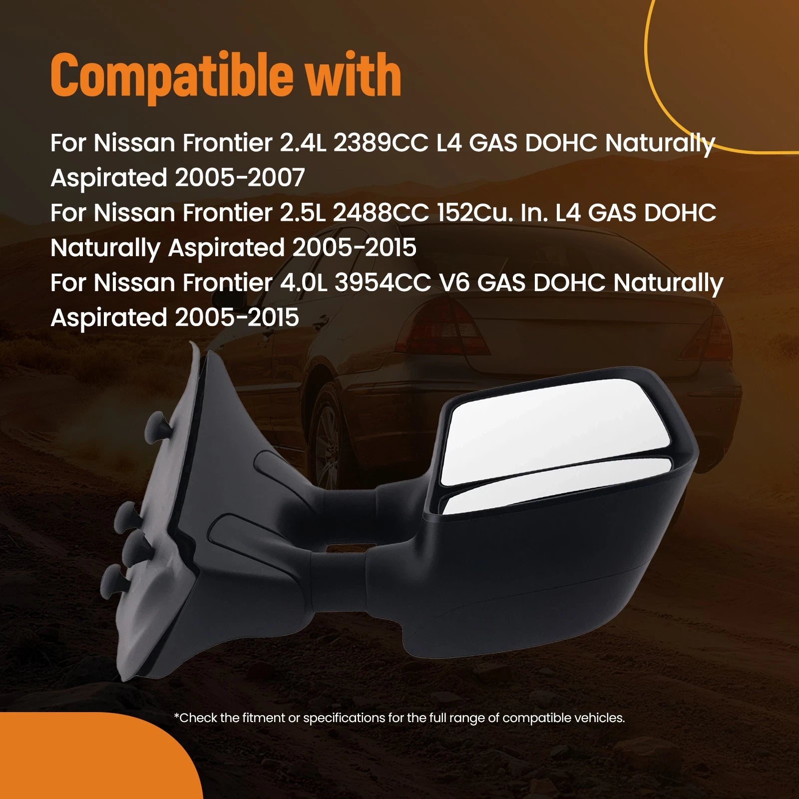 Right Side View Mirror for Nissan Frontier (2005–2015) Corrosion Resistant