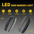 Set of 4 Clear White LED Side Marker Lights for Dodge Charger (2015–2022)