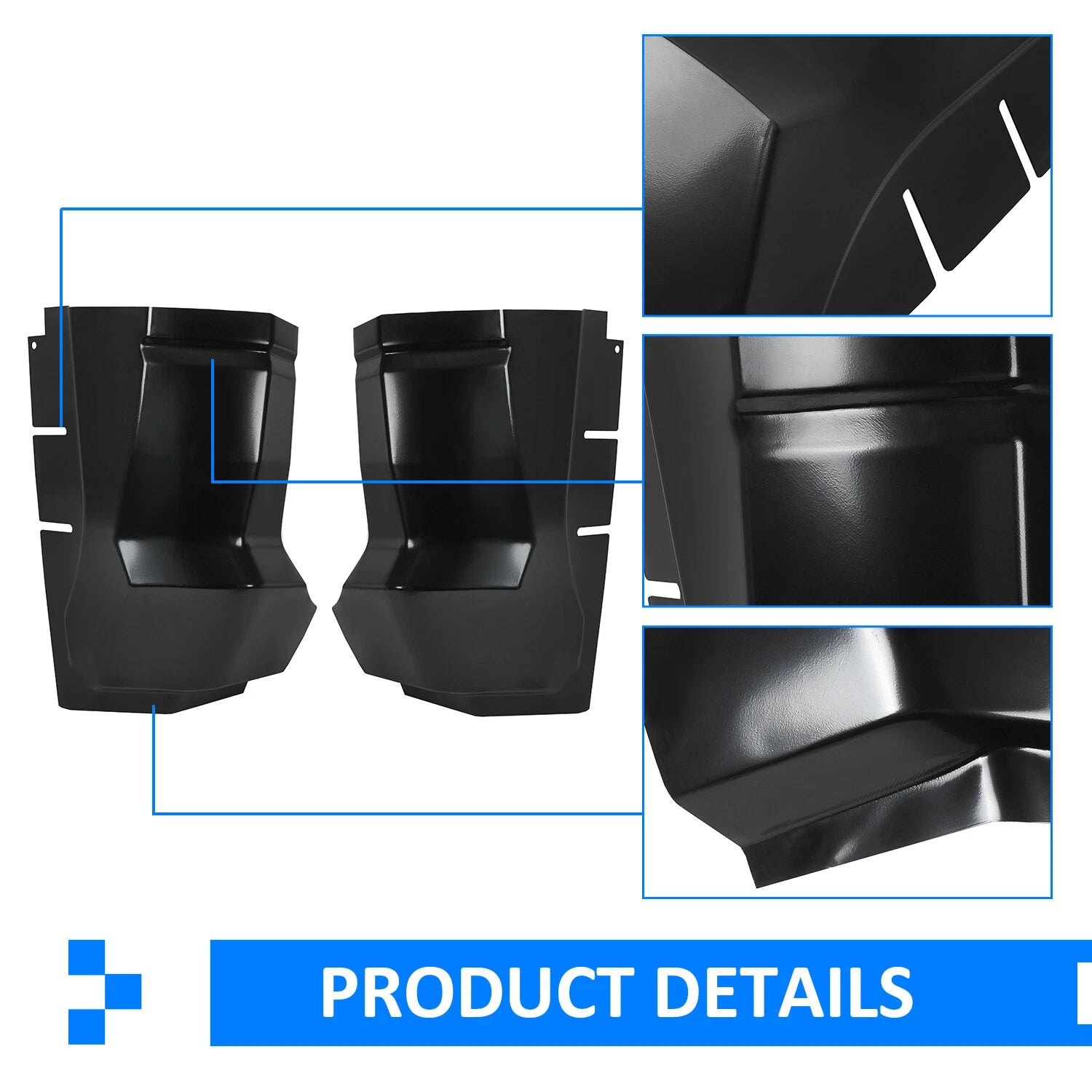 Set of 2 Extended Cab Corner Panels for Dodge Ram 1500 2500 (2009–2018)