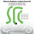 Silicone Radiator Coolant Hose for Kawasaki ZX10R ZX-10RR (2021–2025) Green