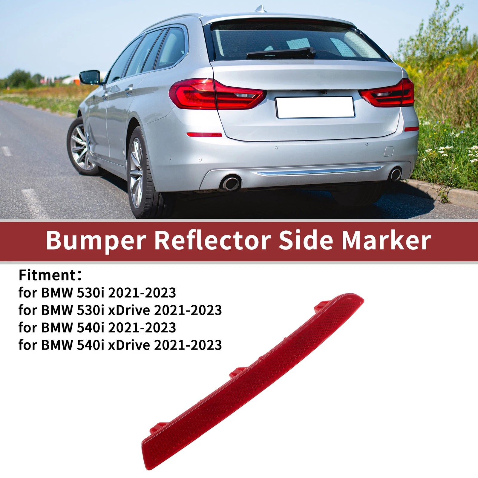 Rear Right Bumper Reflector No.63149463764 for BMW 530i (2021–2023)