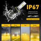 2X AUXITO LED Fog Light Bulbs Yellow for Chevy Silverado 1500 2500 HD (2007–2015)