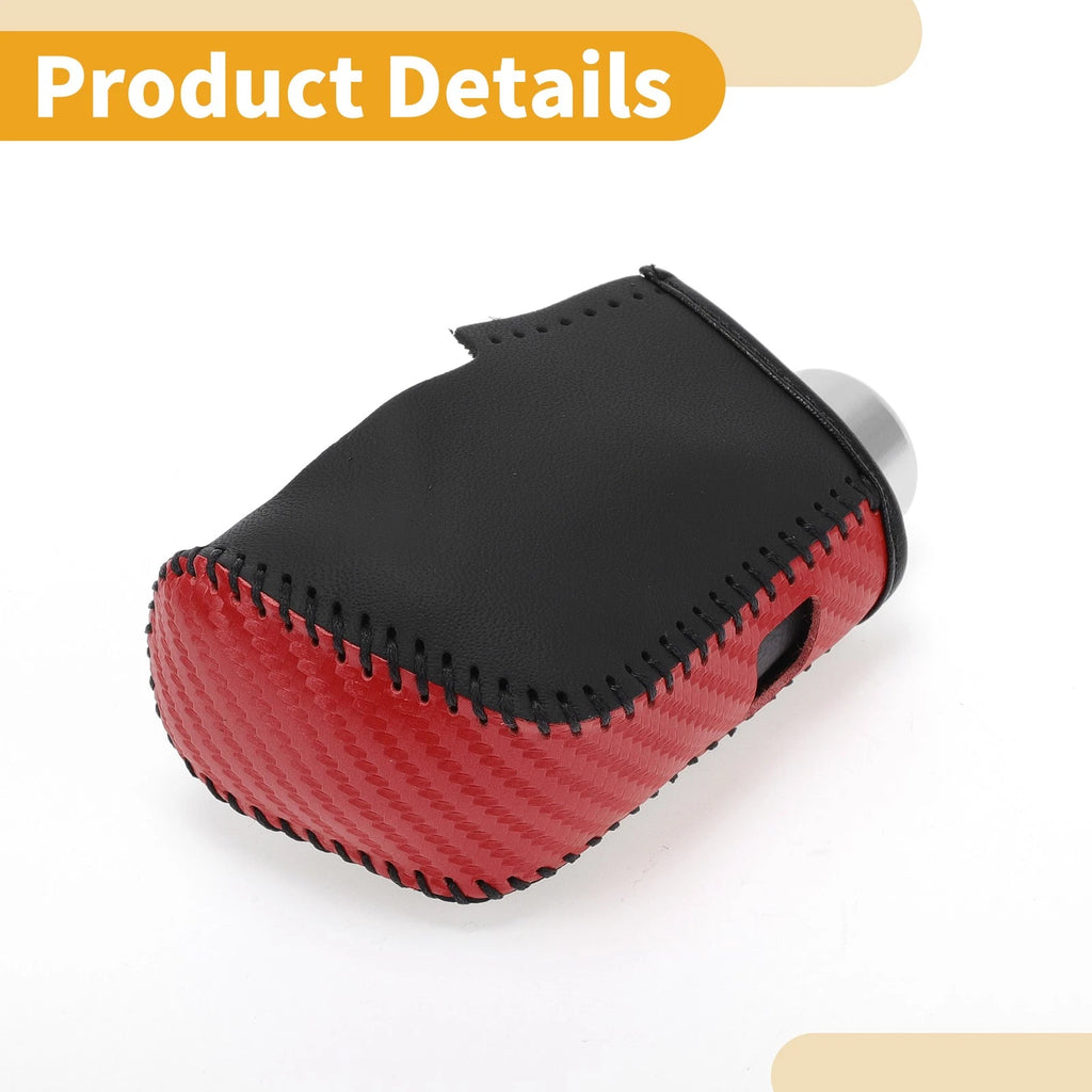 Gear Shift Knob Cover for Nissan Altima (2019–2024) Red Carbon Fiber Black