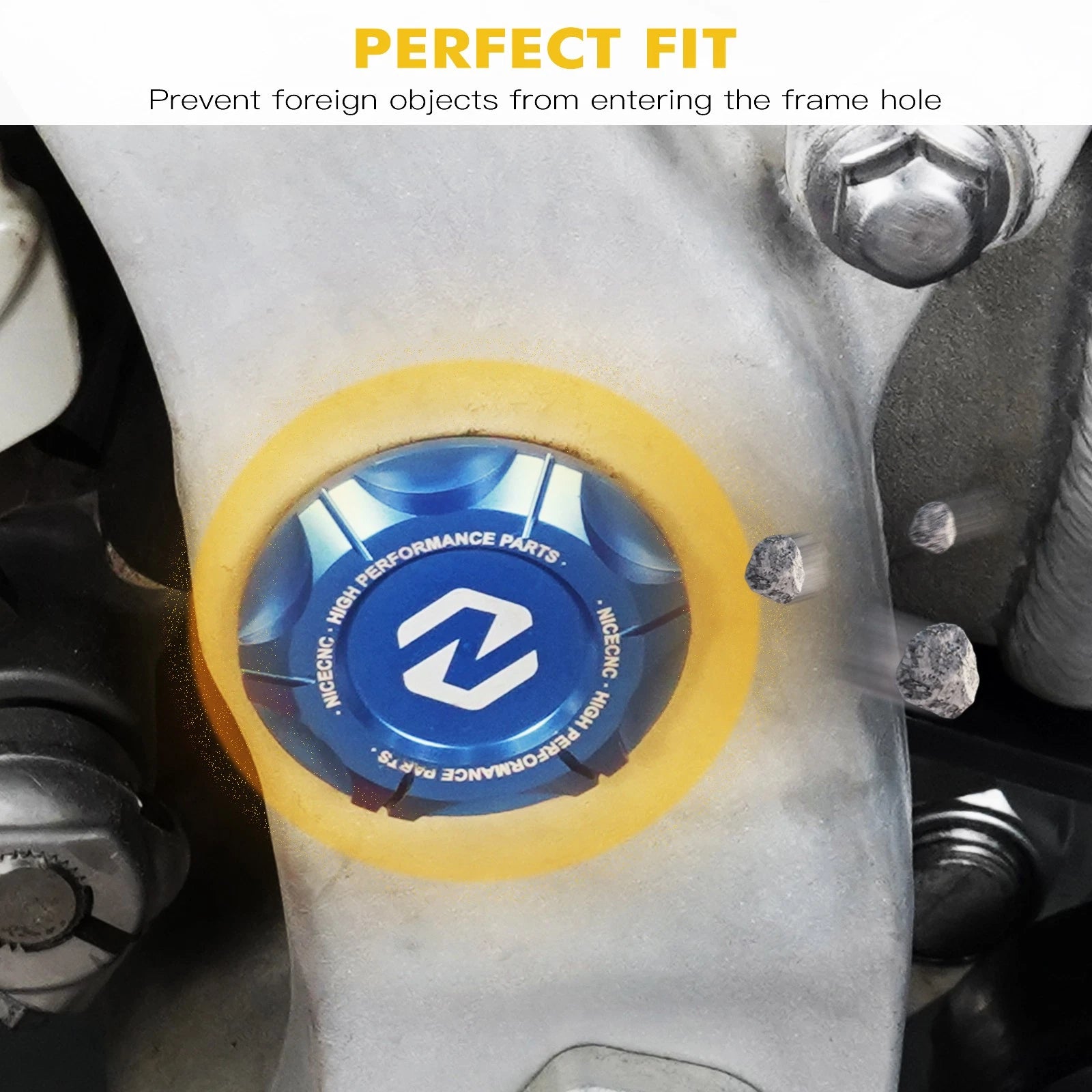 CNC Frame Hole Plug Cover Set for Yamaha YZ250 (2016–2023)