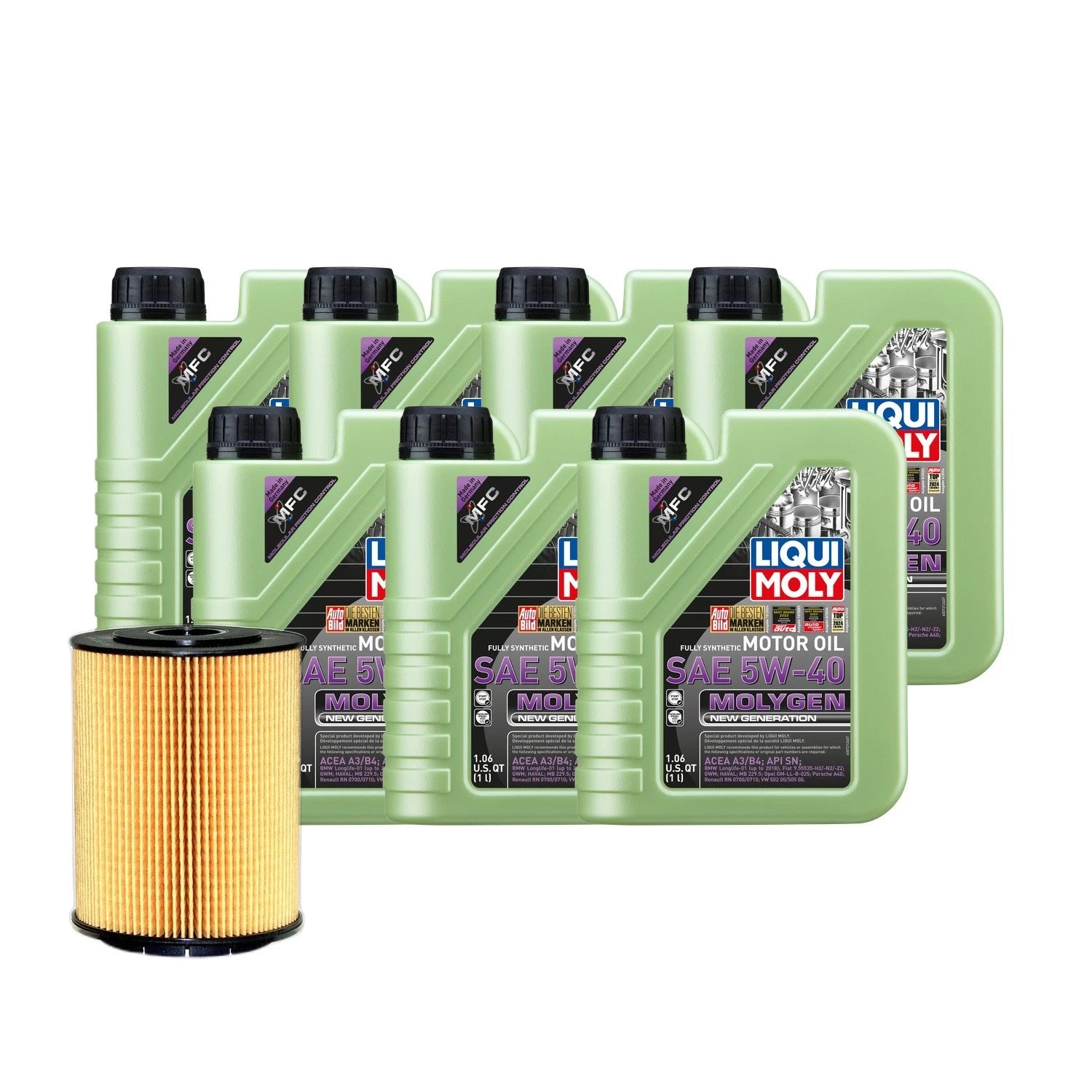 Oil Change Kit 7L Liqui Moly Molygen 5W-40 for Audi Q7 (2007–2015)