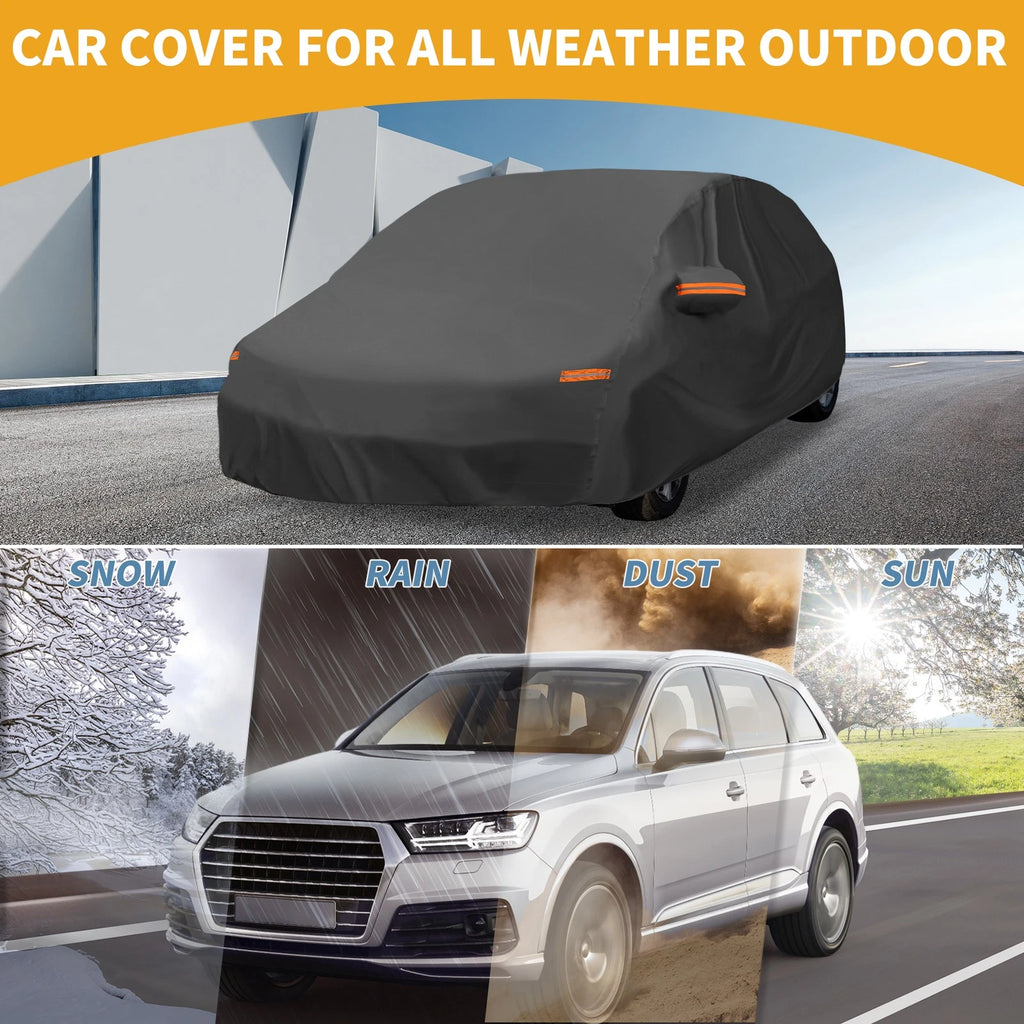 Car Cover Waterproof All Weather with Reflective Strap for Ford Fiesta (2011–2019)