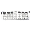 Replacement Chrome Plastic Front Grille w/Vertical Bar Insert