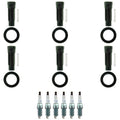 Set of 6 NGK Laser Iridium Spark Plugs & Coil Boots for Avalon Camry RAV4