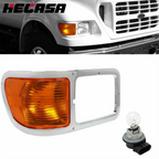 Passenger Side Headlight Bezel with Bulb for Ford F650 F750 (2000–2015)